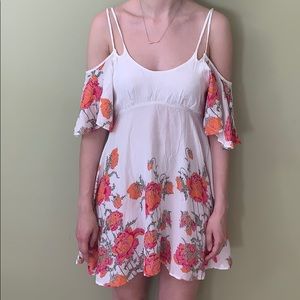 Free People Flutter Sleeve Floral Dress